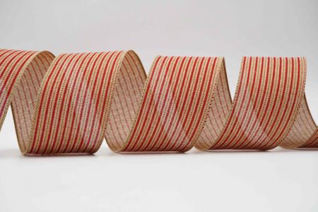 Striped Wired Ribbon_KF6625GC-6-183_Red